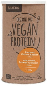 Lactose-free hemp protein gluten-free ORGANIC 400 g - PURASANA
